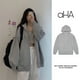 thumbnail image 5 of Sudadera con capucha para mujer Abrigo con capucha con cremallera abierta en el frente Abrigo informal suelto para niña, Gris, 3XL seitruly AP001482-05B, 5 of 7