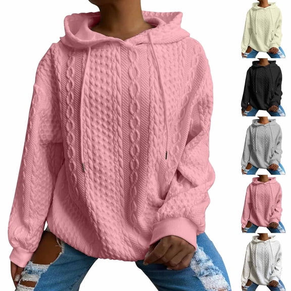 Ashirexll Womens Hoodies Pullover Zip Up Hoodie Winter Tops Womens Long Sleeve Tops Casual Drop Shoulder Top With Drawstring Long Sleeve Hooded Sweatshirt