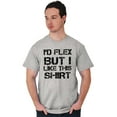thumbnail image 3 of Flex But Like This Funny Gym Exercise Men's Graphic T Shirt Tees Brisco Brands L, 3 of 5