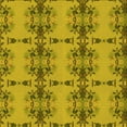 thumbnail image 1 of Ahgly Tapis d'Intérieur Lavable en Machine Carré Transitionnel Jaune Foncé Vert, 6 Pieds Carré, 1 of 7