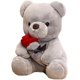 thumbnail image 1 of Muñeca de peluche con forma de osito de peluche con forma de rosa, rosa artificial hecha a mano, regalo de decoración de mesa para mujeres, decoración atemporal del día de San Valentín para cumpleaño, 1 of 4