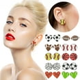 thumbnail image 6 of Sports Baseball Football Volleyball Basketball Wooden Stud Earrings, Fashionable Accessories, 6 of 7