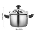 thumbnail image 6 of 5L Stainless Steel Pressure Cooker with Safety Features, Quick Cooking, Non-slip Handles, Compatible with All Stoves, Large Capacity for Family Meals, 6 of 14