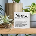 thumbnail image 3 of Zomyto 5"x5" Nurse Definition Decorative Wooden Box Sign Wood Block Plaque Desk Decor Home Office Shelf or Wall Display, 3 of 5