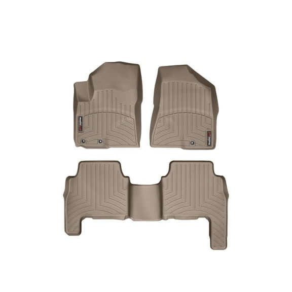 WeatherTech Custom Fit FloorLiners compatible with 2011-2013 Kia Sorento - 1st & 2nd Row, Tan
