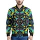 thumbnail image 4 of Chaqueta con cremallera con patrón psicodélico abstracto para hombre, chaqueta holgada informal de manga larga con estampado 3D colorido para otoño, ropa de calle, 4 of 5