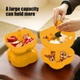 thumbnail image 5 of Uutvery Yellow Pumpkin Snack Holder,Pumpkin Christmas Candy Bowl,Two-Tier Halloween Pumpkin Candy Box,Divided Serving Tray with Lid for Christmas Candy Fruit Nut Snack Tray for Halloween Party, 5 of 7