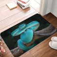 thumbnail image 4 of Vsdgher Blue White-Lipped Pit Viper Flannel Anti-Slip Floor Mat Comfort Mat Outdoor Rug, Indoor Outdoor Rugs for Home, Office, Laundry 16''x24''in, 4 of 7