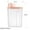 Pink, variant on Plastic Airtight Food Storage Container for Kitchen, Multi-grain Dry Goods Sealed Tank with Measuring Cup Lid, Transparent Insect-proof Storage Box