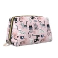 thumbnail image 2 of Gaeub Cat Printed Travel Cosmetic Bag,Makeup Bag, Large Capacity Toiletry Bag for Women, Portable Pouch Make Up Organizer with Zipper and Divider, 2 of 8