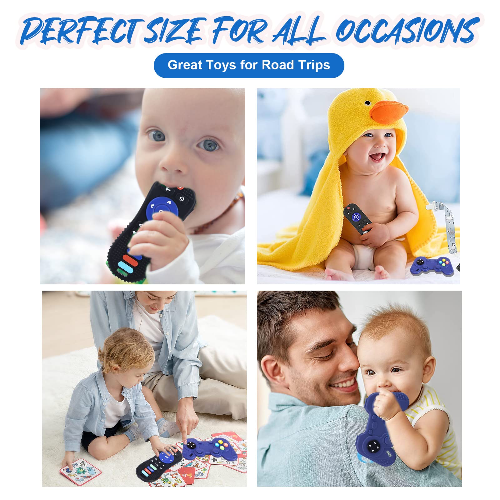 Smasener Silicone Teething Toys, Remote & Game Controller, 2-Piece Set photo 5