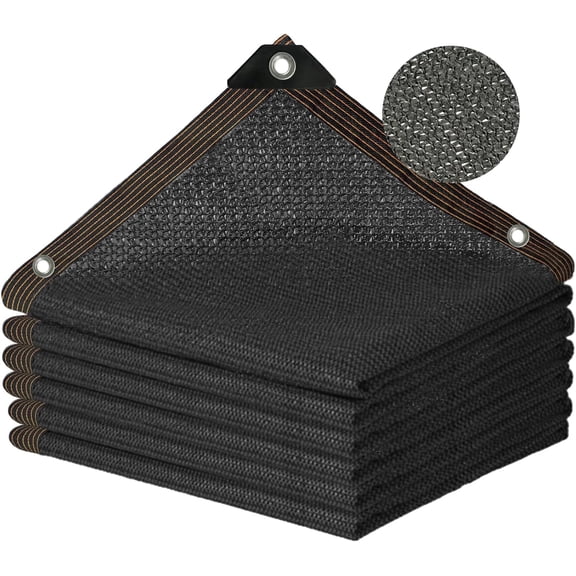Shade Cloth for Garden Plants,6.5x6.5 FT Sun Block Shade Cover Mesh Tarp with Grommets,Outdoor Sun Shade for Pergola Patio Flower Lawn (Black)