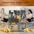 thumbnail image 4 of 40 x 24 Inch Computer Desk with Deeper Desktop, Metal Frame, Black, 4 of 9