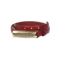 thumbnail image 2 of 3/4 Inch (19mm) Embossed Rectangular Feather Edged Skinny Stitch Leather Belt, 2 of 2