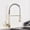 Gold Polish, variant on Kitchen Sink Mixer Tap, Faucets Brushed Nickle Kitchen Faucet Pull Down Kitchen Water Mixer Tap 360 Degree Rotation Hot and Cold Water Faucet