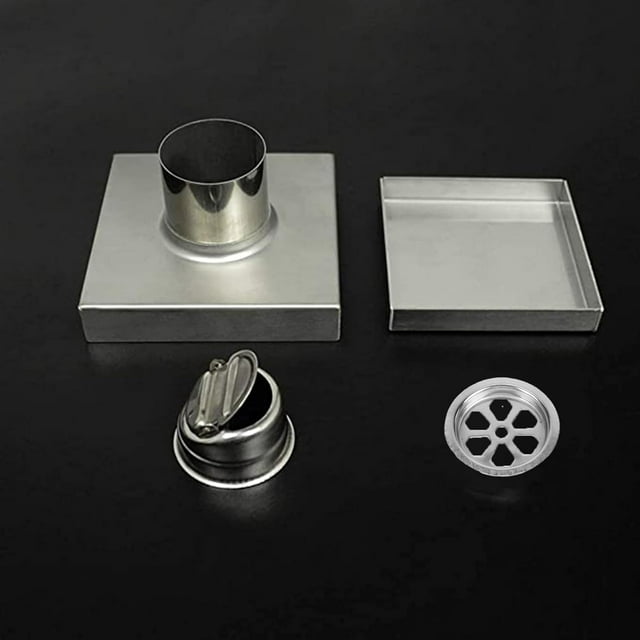 2PCS Drenaje de Piso, SUS304 Acero Inoxidable Anti-Olor Drenaje de Ducha Inserto Rejilla de desagüe, Coladera Antiolores para Baño Regadera Cocina Garaje Sótano