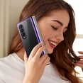 thumbnail image 6 of for Samsung Galaxy Z Fold 4 Case Plating Frame Electroplate Clear Luxury Elegant Case Camera Protector Soft TPU Shockproof Protective 3 PCS Anti-Skid Galaxy Z Fold 4 Case -Purple, 6 of 12