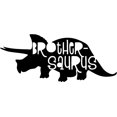 thumbnail image 1 of Brothersaurus Dinosaur Family Extinct Triceratops Wall Decals for Walls Peel and Stick wall art murals Black Small 8 Inch, 1 of 2