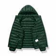thumbnail image 6 of LYSMORA Mens Lightweight Hooded Puffer Jacket Full Zip Warm Insulated Winter Travel Coat Zipper Side Pockets, 6 of 8