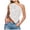 White, variant on 2DXuixsh Shirts Women Lace Tank Top One Shoulder Tie Back Spaghetti Strap Crop Top Backless Cut Out Summer Going Out Top Pink Size M