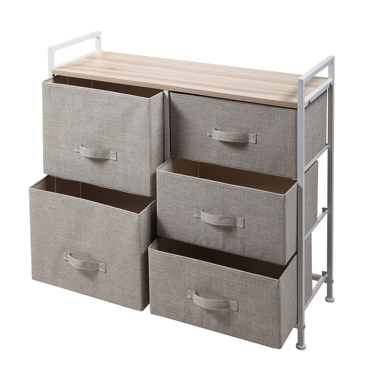 Kepooman 3-Tier Fabric Storage Drawer, Home Organizer Cabinet Dresser Chest - Gray Kepooman 3-Tier Fabric Storage Drawer, Home Organizer Cabinet Dresser Chest - Gray