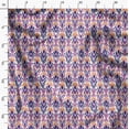 thumbnail image 3 of Soimoi Velvet Purple Fabric By the Yard - 54 Inch Wide - Damask Ikat Fabric - Elegant and Traditional Patterns for Stylish Creations Printed Fabric, 3 of 6