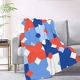 thumbnail image 2 of XMXT Flannel Warm Throw Blanket, Abstract Americana Geometric Bedroom Decor Blankets for Bed Couch Living Room, 50 x 70 inches, 2 of 9