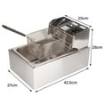 thumbnail image 2 of Friteuse Électrique, Friteuse Profonde en Acier Inoxydable 6 L Prise US Renforcée pour Frites pour Poulet pour Restaurant, 2 of 8
