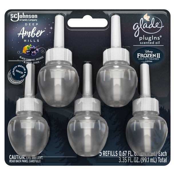 Glade Plugins Refill 5 Ct Deep Amber Hills 3 35 Fl Oz Scented Oil Air Freshener Walmart Com Walmart Com