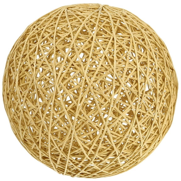 NICEXMAS Rustic Style Woven Lamp Shade for Ceiling Pendant Lamp in Light Brown