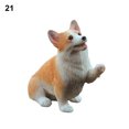 thumbnail image 2 of Visland Dog Figurines Attractive Adorable Posture DIY Material Garden Ornament Figurine Miniature Corgi for Cake Toppers Easter Eggs Christmas Birthday Gift for Kids Toddlers, 2 of 8