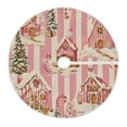 thumbnail image 6 of Yayeee Christmas Tree Skirt 35 inches for Xmas Tree Holiday Party Decoration, Beige Gingerbread Houses, 6 of 6