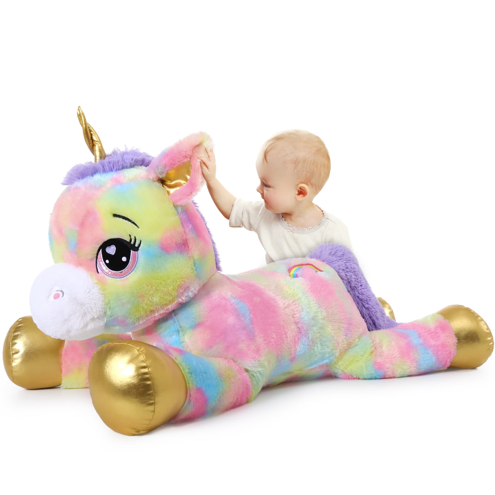 Dan Dee Large Sparkly Plush Unicorn Dandee Stuffed Animal Gift