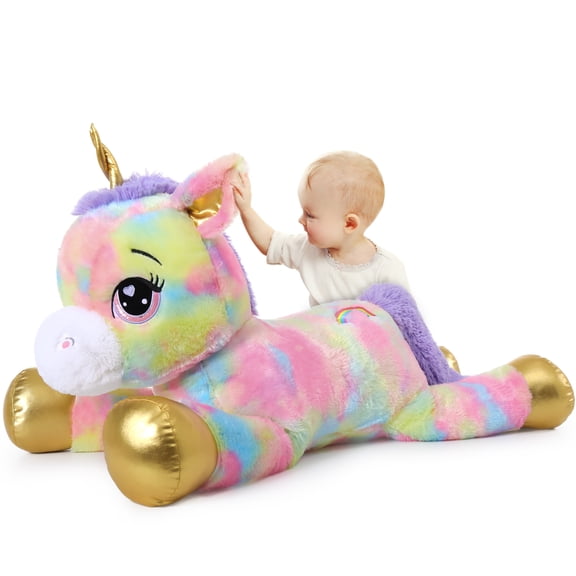 MaoGoLan 43'' Giant Unicorn Stuffed Animal Cute Colorful Unicorn Plush Toy