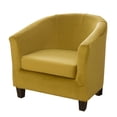 thumbnail image 4 of 2-Piece Velvet Tub Chair Covers with Cushion Cover, Washable Removable Armchair Protector Furniture Protector for Home Decor,Green, 4 of 13