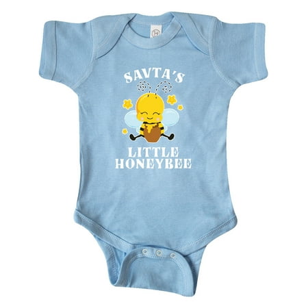 

Inktastic Cute Bee Savta s Little Honeybee with Stars Gift Baby Boy or Baby Girl Bodysuit