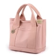 thumbnail image 3 of Bolso tipo cubo de lona, ​​bolso de mano femenino multifunción, portátil para vacaciones de fin de semana, 3 of 4