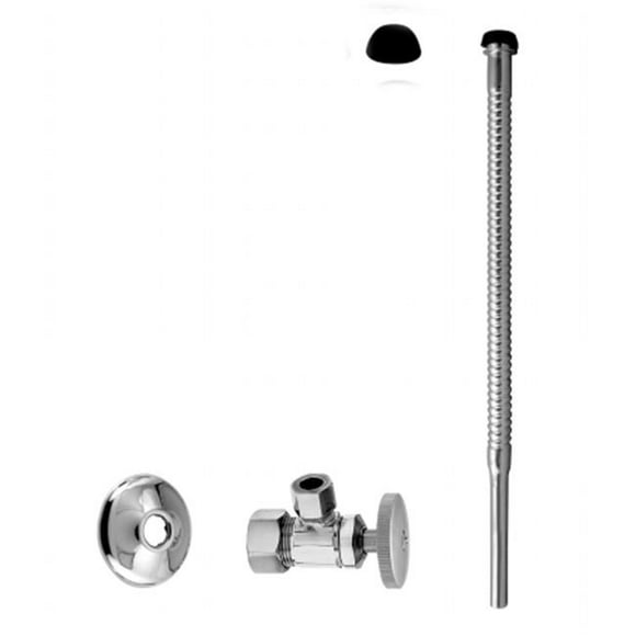 Westbrass D105K12-12 .5 Po. Nominal X.38 Po. x 12 Po. Kit de Surélévateur à Manche Rond Ondulé - Bronze Huilé
