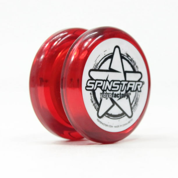 Spinstar Yo-Yo - Responsive beginner yo yo (Translucent Red with Caps) - Walmart.com