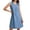Blue, variant on Avirosel Women's Sleeveless Denim Mini Dress V Neck Casual Jean Dress Summer Beach Vacation Daily Outfits