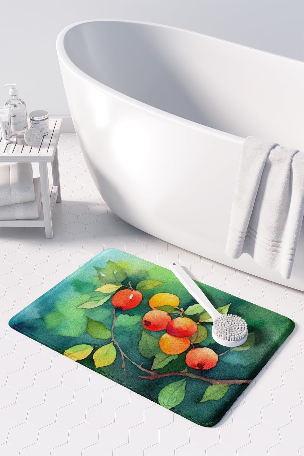 Carolines Treasures DAC1677RUG 19 x 27 in. Unisex Missouri Hawthorns in Watercolor Memory Foam Kitchen Mat