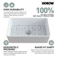 thumbnail image 2 of HOROW 33" L x 20" W Fireclay Farmhouse Kitchen Sink with Sink Grid and Basket Strainer, 2 of 12