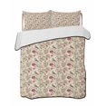 thumbnail image 2 of Vintage Pink Botanical Full Size Down Alternative Comforter, Lightweight Comforter Quilt Bedding Set with Pillow Shams Spring Floral Summer Birds All Seasons Bed Comforter Duvet Insert 78"x90", 2 of 7