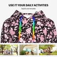 thumbnail image 4 of Lsque Daisies Flowers Pattern Casual Women's Hoodie,Hooded Sweatshirt with Kangaroo Pocket,Pullover Hoodie with Eye-catching Drawstrings-X-Large, 4 of 7