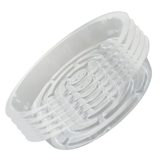 5 Pack Clear Plant Saucer Drip Trays for Indoors Outdoors, 8 in Plastic Flower Plant Pot Saucer