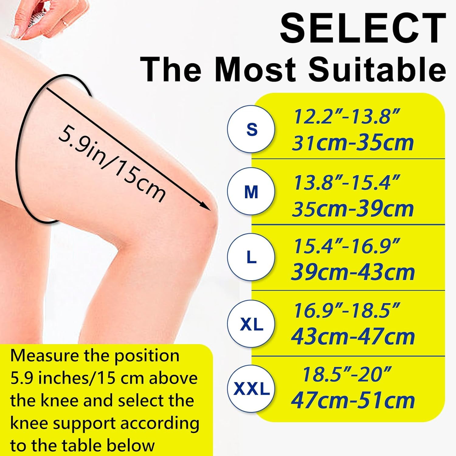 Hautllaif Full Leg Compression Sleeves 2 Pack anti Sliping Ventilation Long Knee Support with Wraps for Men and Women Long Knee Compression Sleeve for ACJ, Meniscus Tear, Arthritis (Black, X-Large)