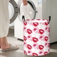 thumbnail image 5 of XMXT Collapsible Laundry Basket, Romantic Kisses Pattern Waterproof Laundry Hampers Storage Baskets Dirty Clothes Hamper, 62L, 5 of 8