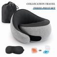 thumbnail image 3 of Travel Memory Foam Neck Pillow, Soft & Breathable Pillow for Comfort on Plane, Car or Home, 3 of 9