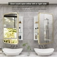 thumbnail image 4 of WallBeyond Aluminum Medicine Cabinet with Mirror Round Corner Rectangle Cabinet 16x24, Gold, 4 of 5