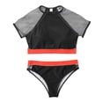 thumbnail image 2 of Cheers US Women High Waisted Bikini Set Sports Color Block Swimsuit High Neck Cheeky Bathing Suit, 2 of 7